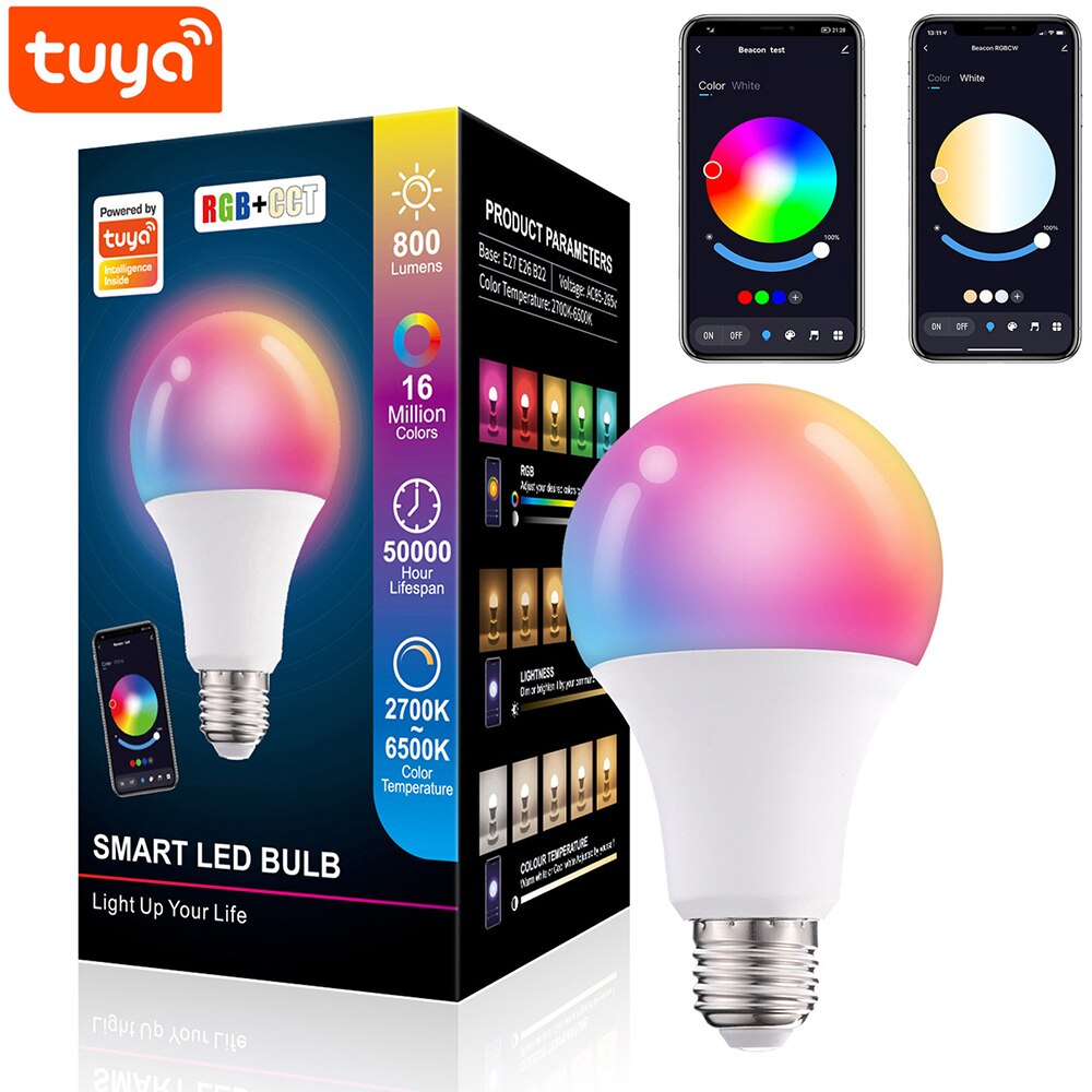 Tuya 15W  ġ  Ʈ , E27 RGB LED ..